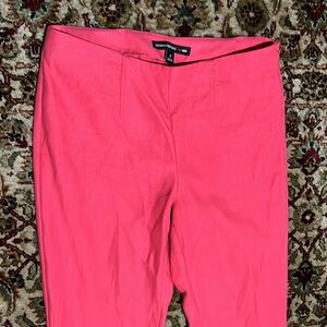 Banana Republic Mad Men Pink Skinny Cigarette Pants Size 0 Side Zip